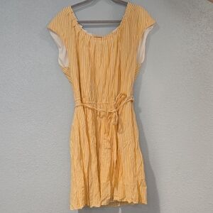 LC Lauren Conrad Yellow Striped Mini Dress